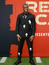 Jalen Milroe Black Suit Chrome Hearts